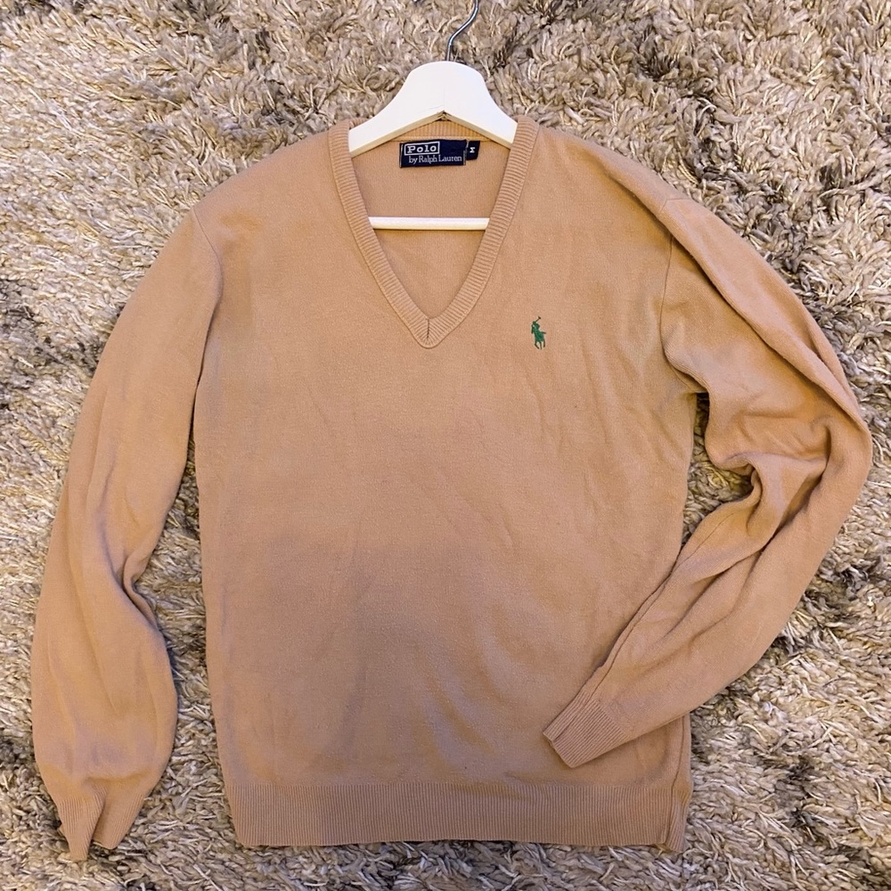 POLO by Ralph Lauren Tan V-Neck Sweater